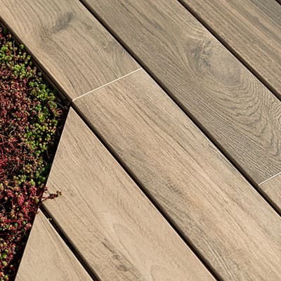 Roof Terrace Vitrified Composite Decking Finishes