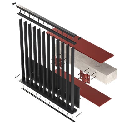 Linear Flow Balustrade System Concrete Fix